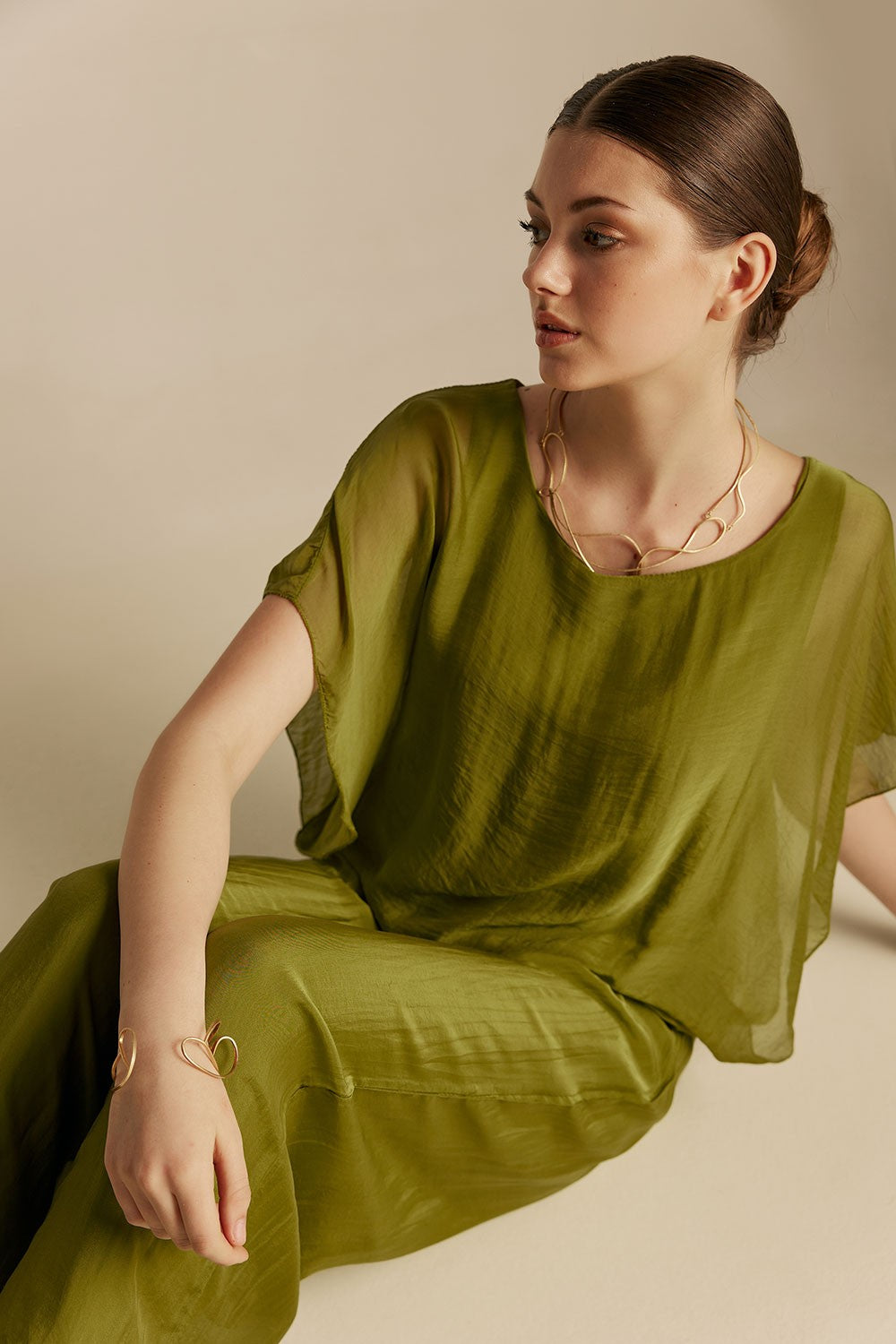 Eugenie Top - Olive Green