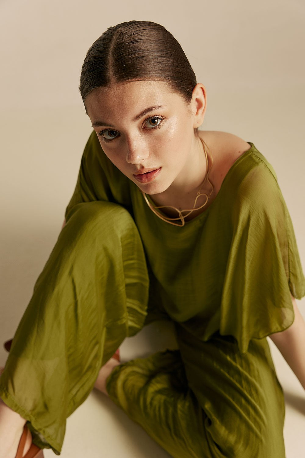 Eugenie Top - Olive Green