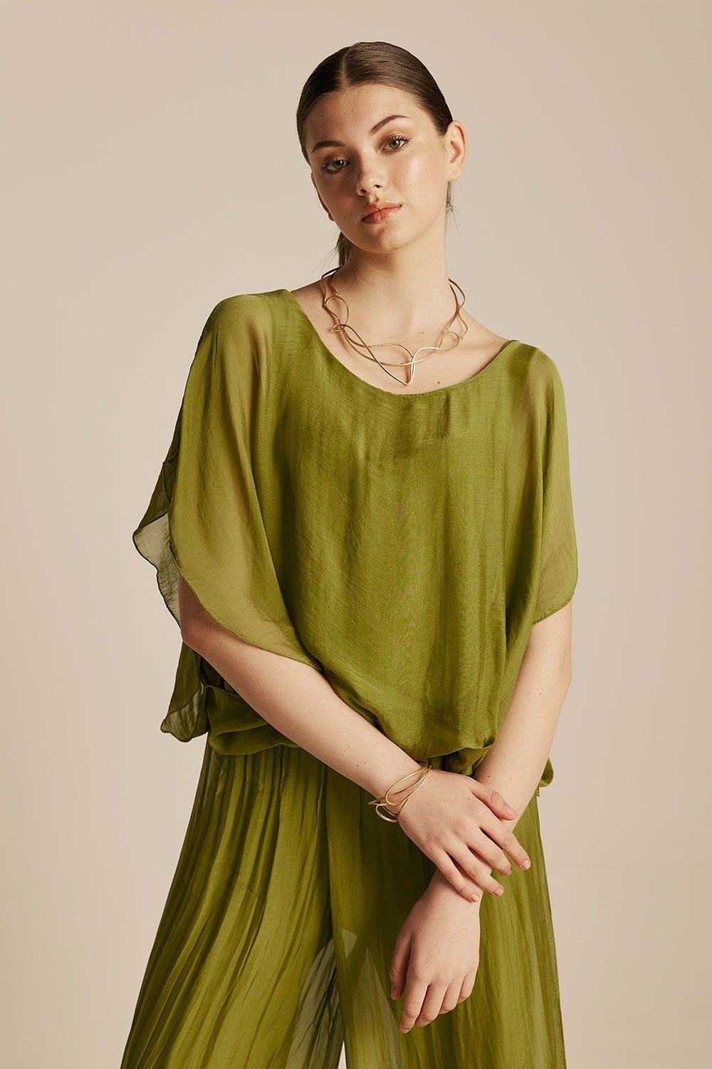 Eugenie Top - Olive Green