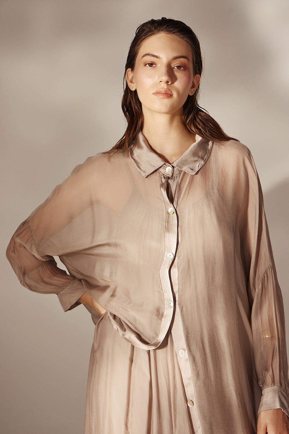 Alkyoni Shirt | Beige