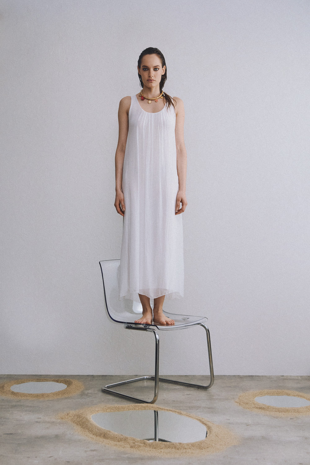 Hydra Long Dress | White