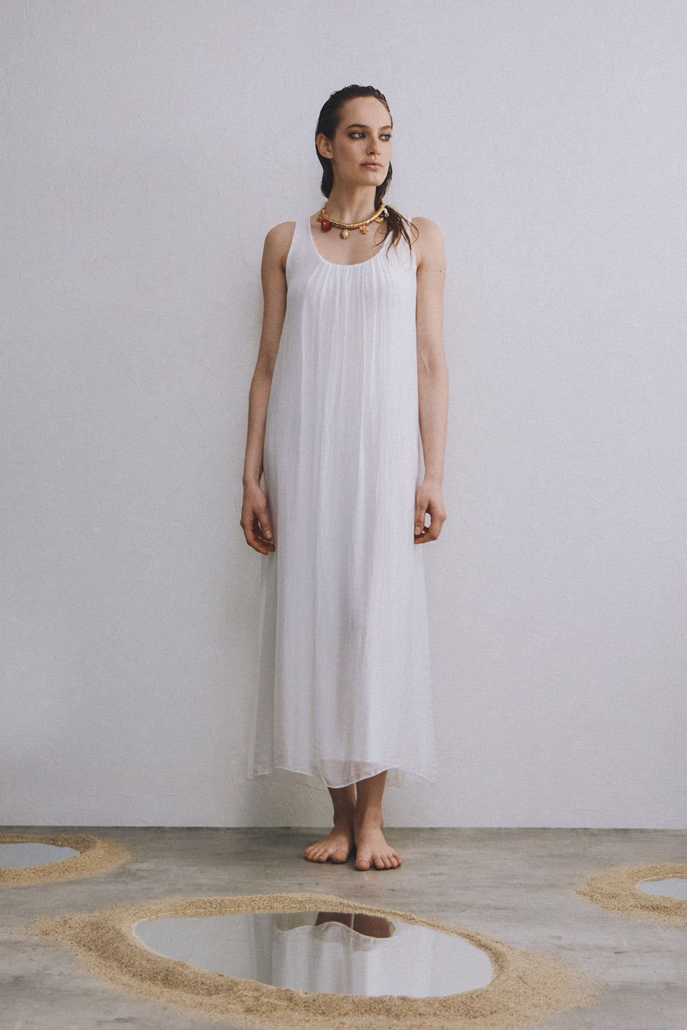 Hydra Long Dress | White