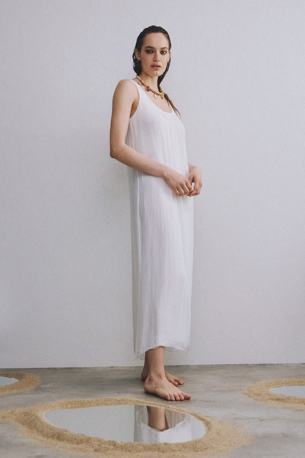 Hydra Long Dress | White