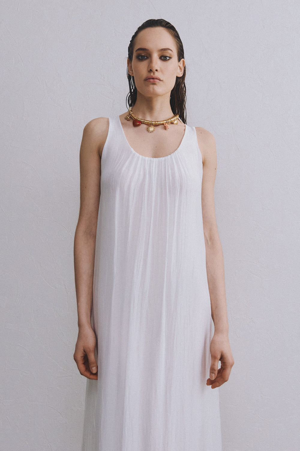 Hydra Long Dress | White