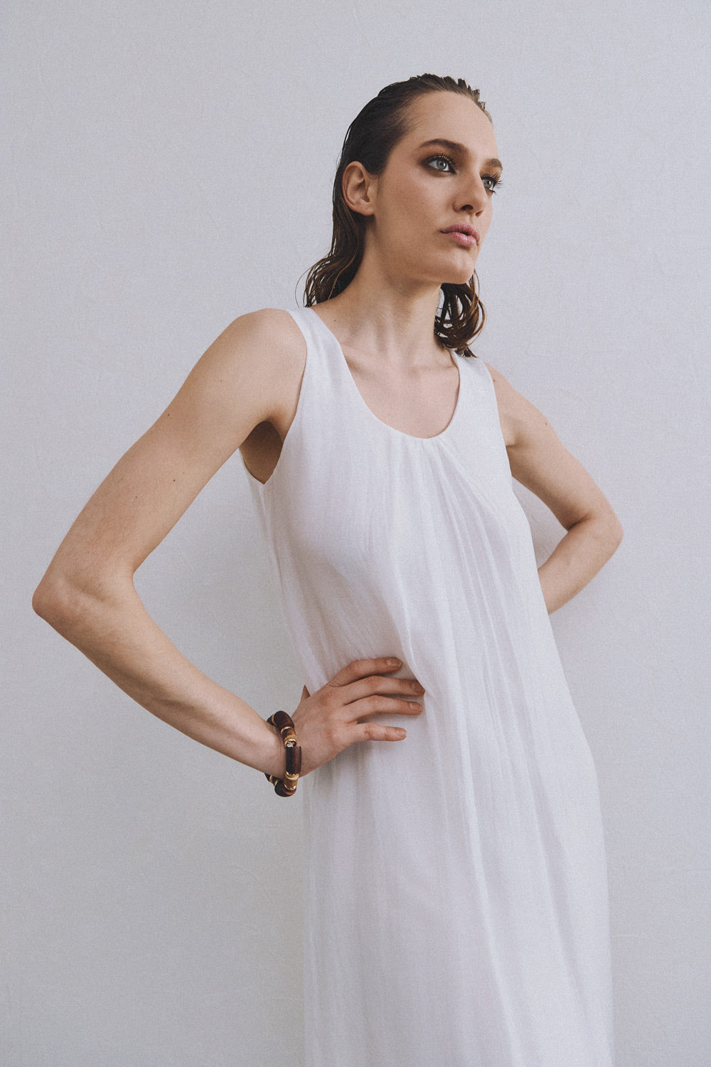 Hydra Short Dress | White