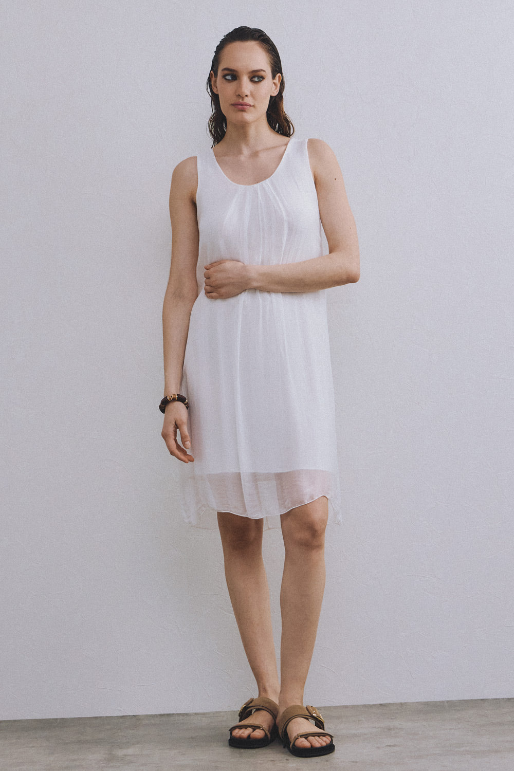 Hydra Short Dress | White