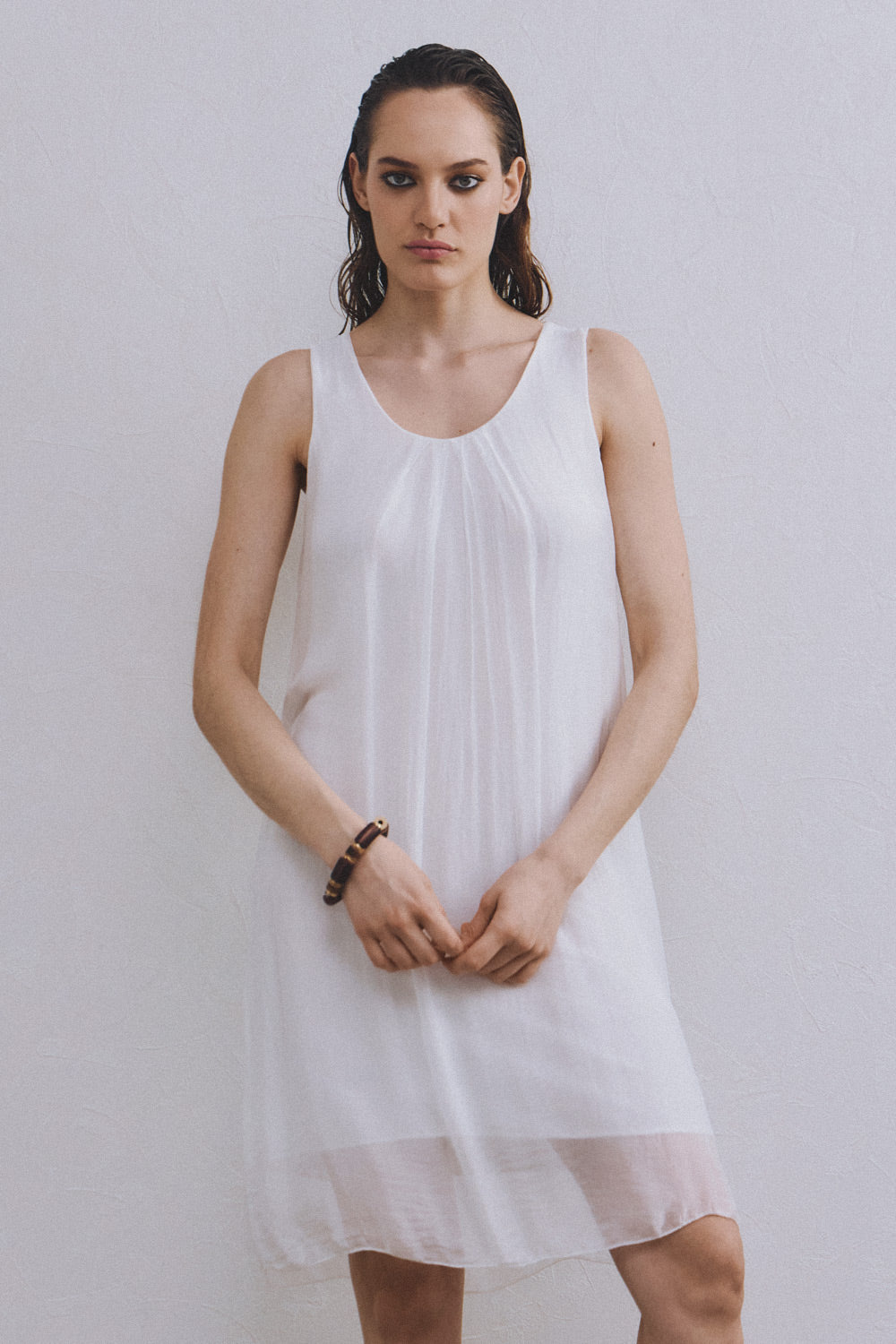 Hydra Short Dress | White