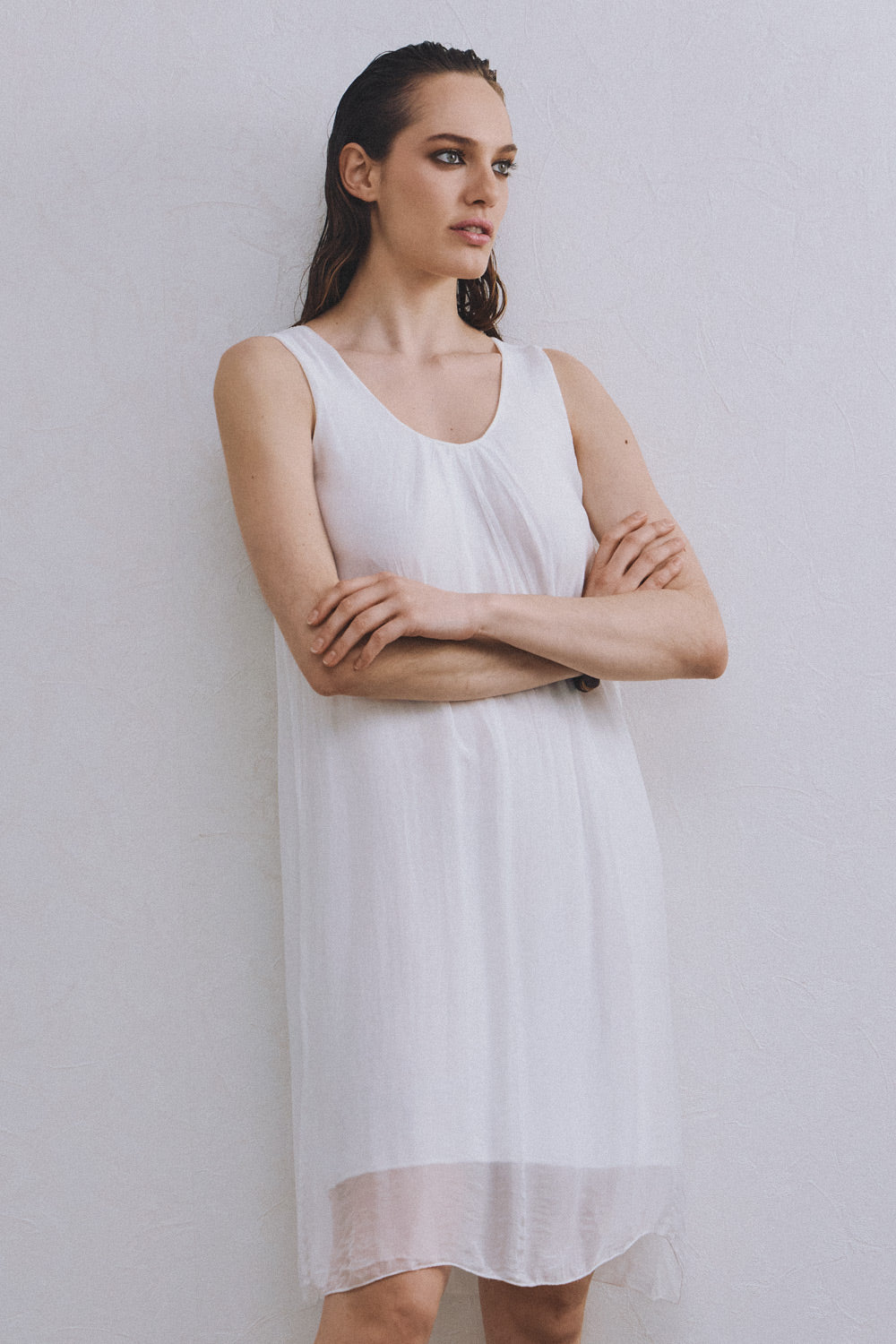Hydra Short Dress | White