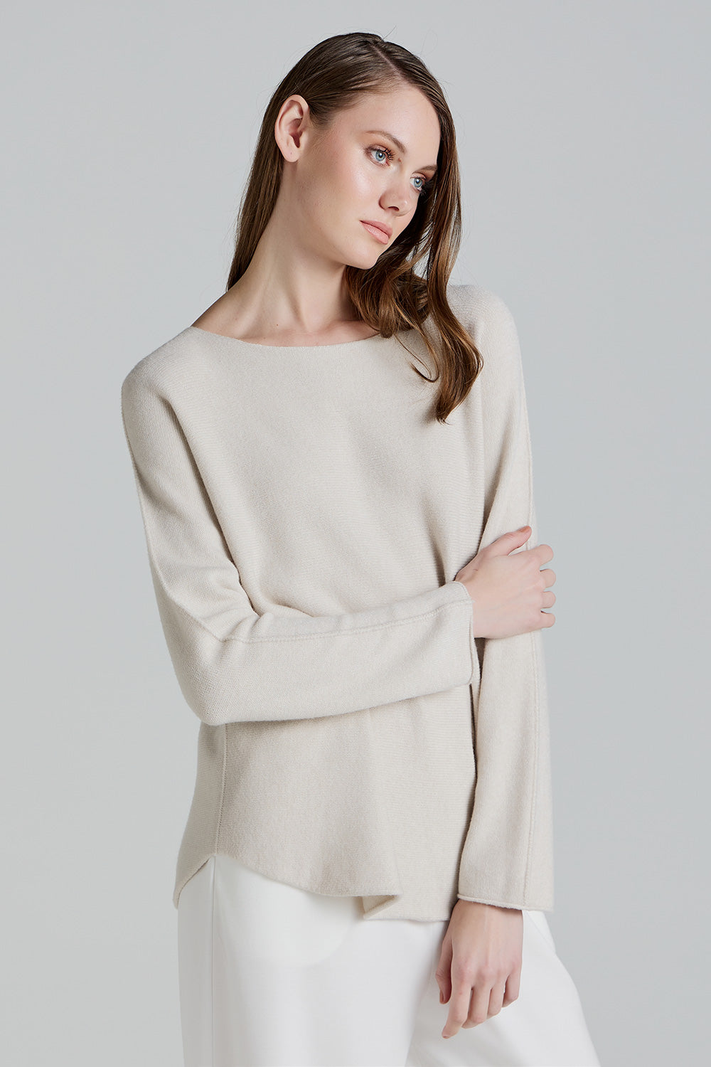 Soft Knitwear O-Neck | Creme