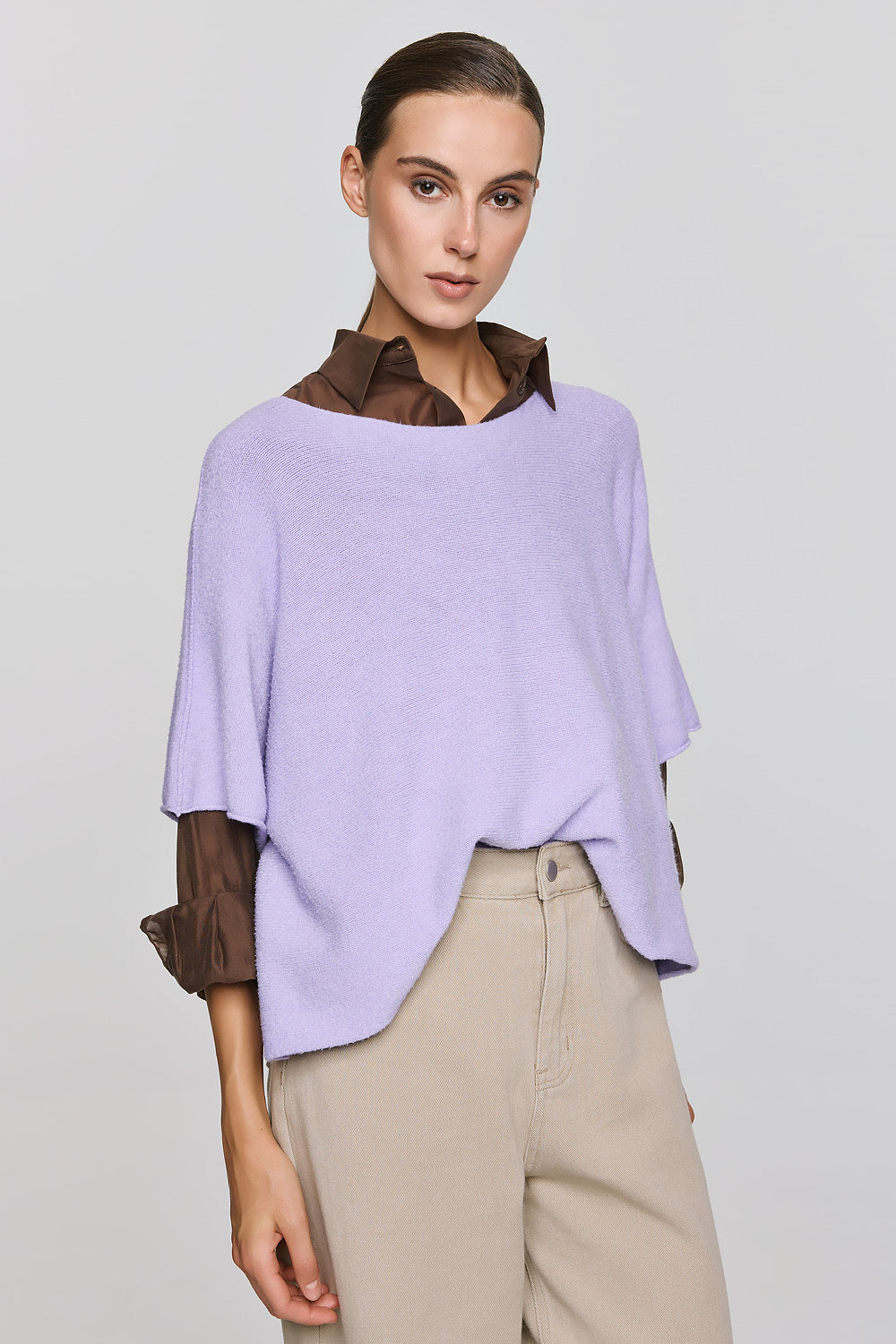Soft Knitwear 3/4 Sleeve | Lilac