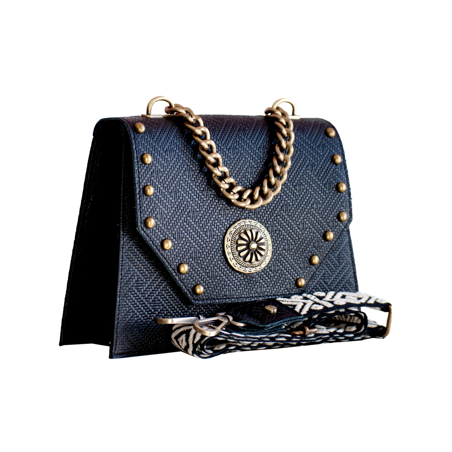 Chiara Leather Shoulder Bag - Black