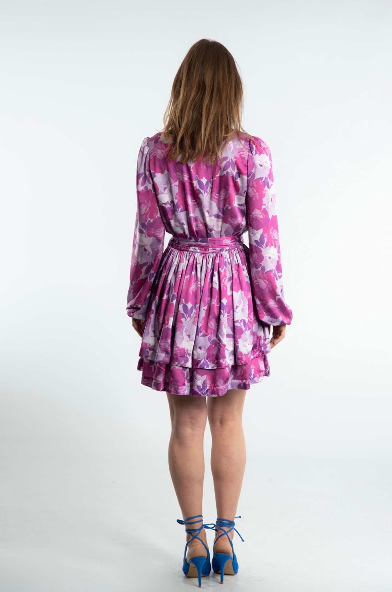 Lilac Roses Mini Dress