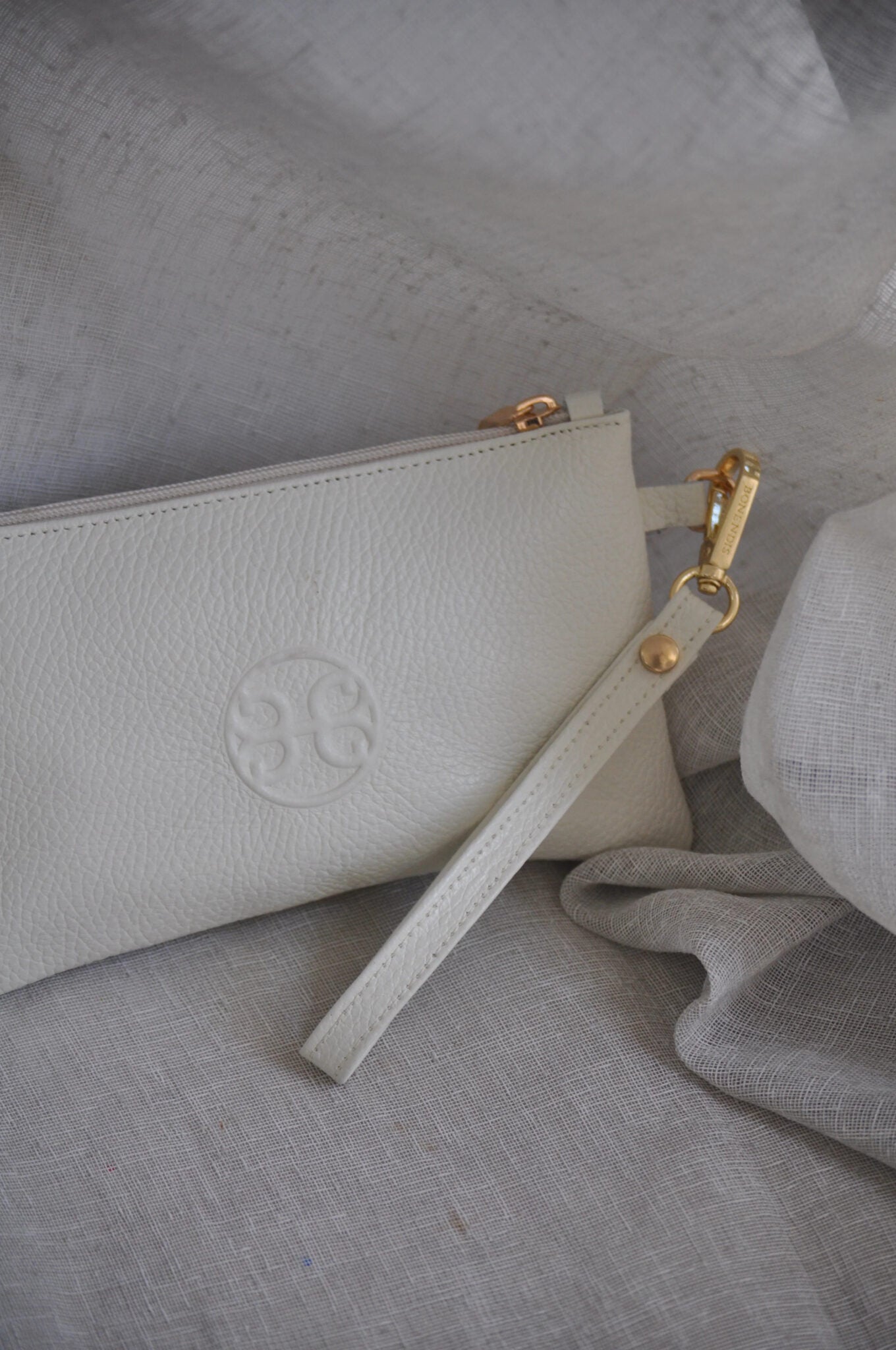 Polly Pouch - White Leather