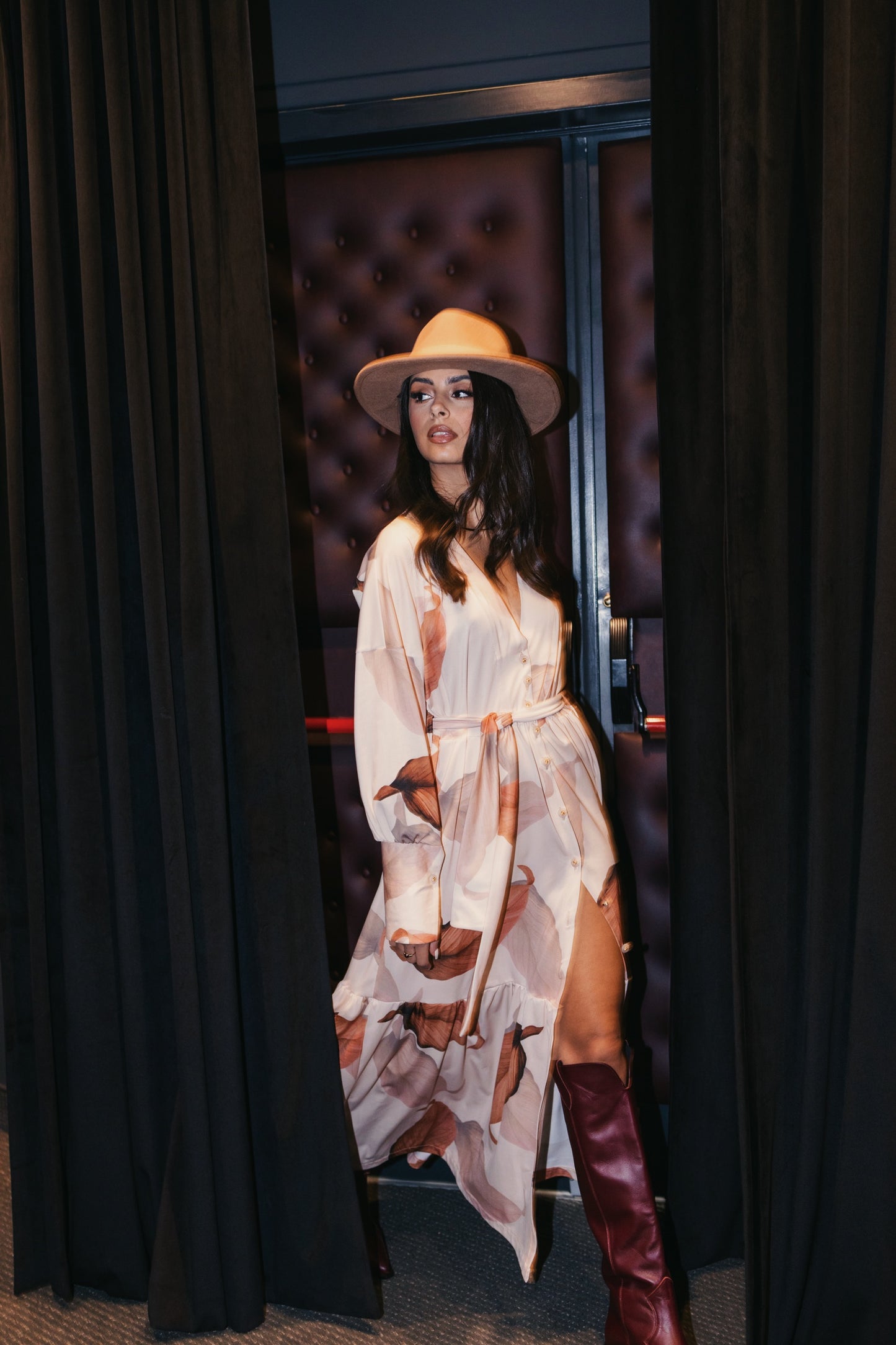 Mystic Silverleaf Soirée Kimono-Dress
