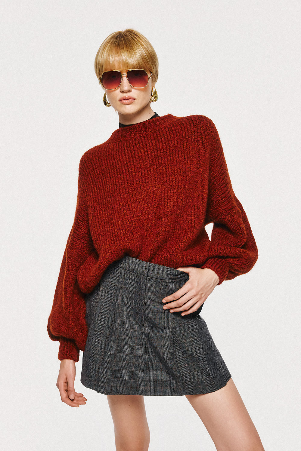 Long Sleeve Pullover - Brown