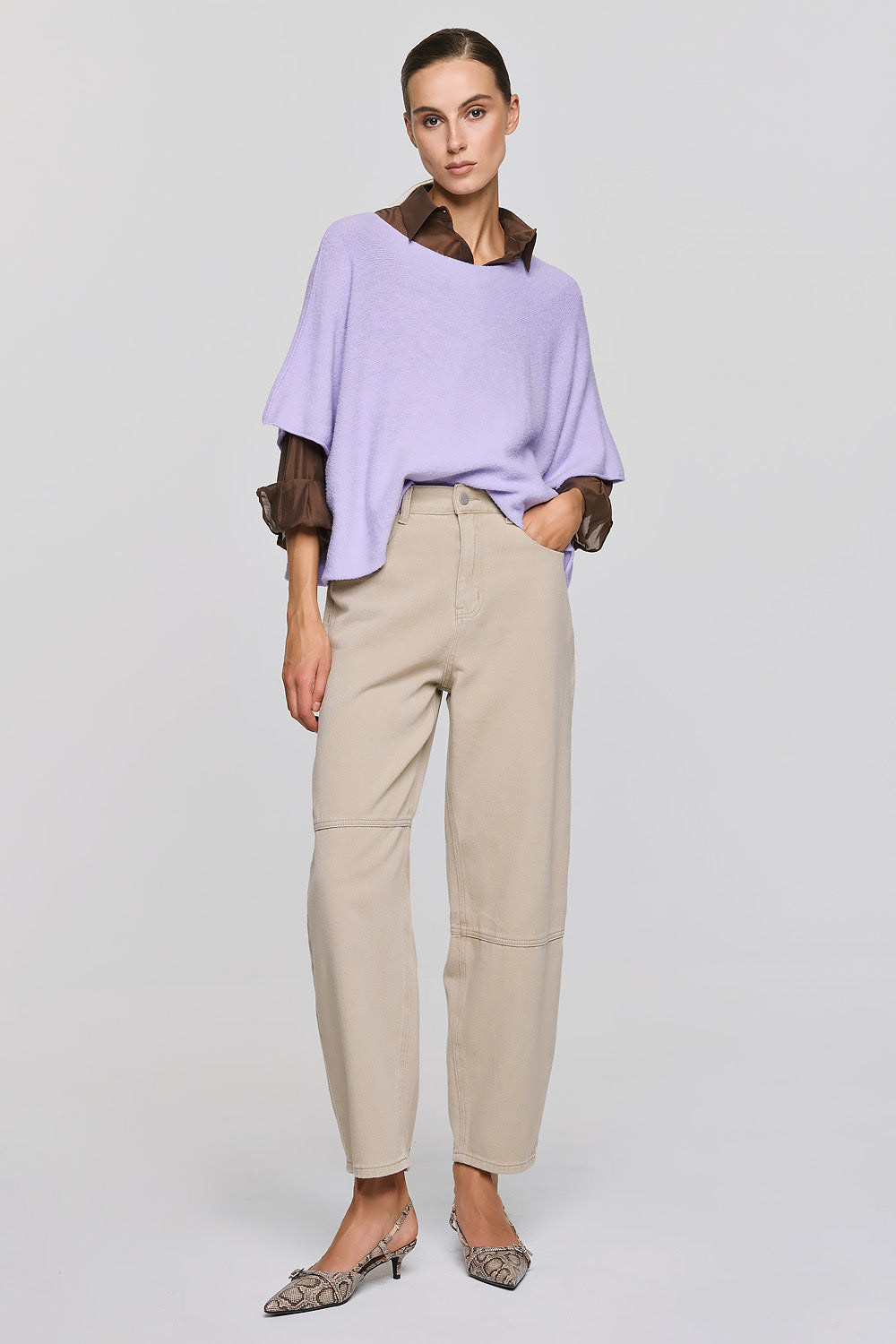 Soft Knitwear 3/4 Sleeve | Lilac