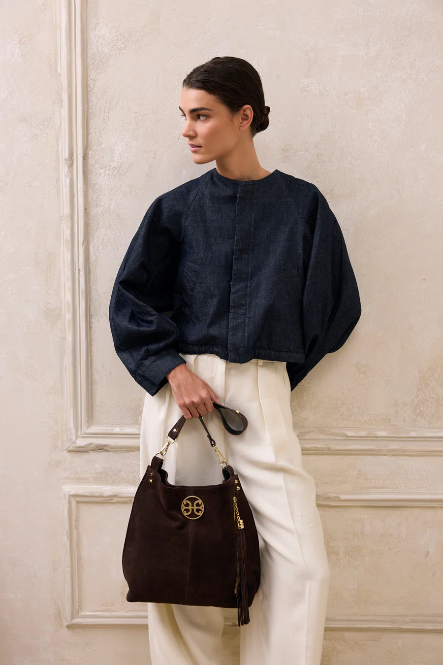 Chevie Bag - Chocolate Suede