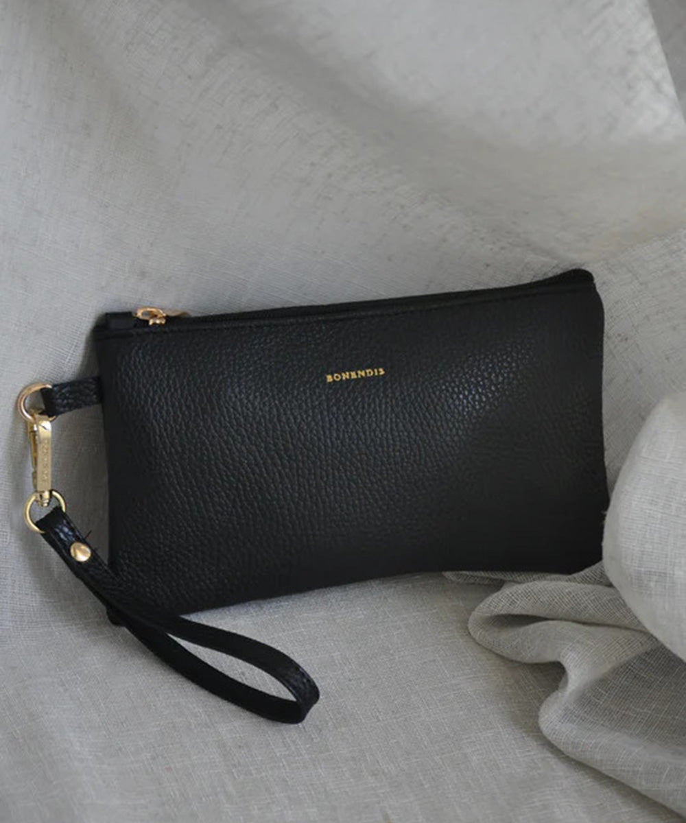 Polly Pouch - Black Leather