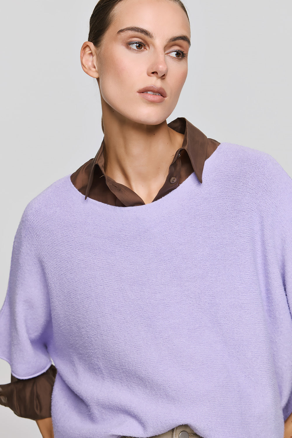 Soft Knitwear 3/4 Sleeve | Lilac