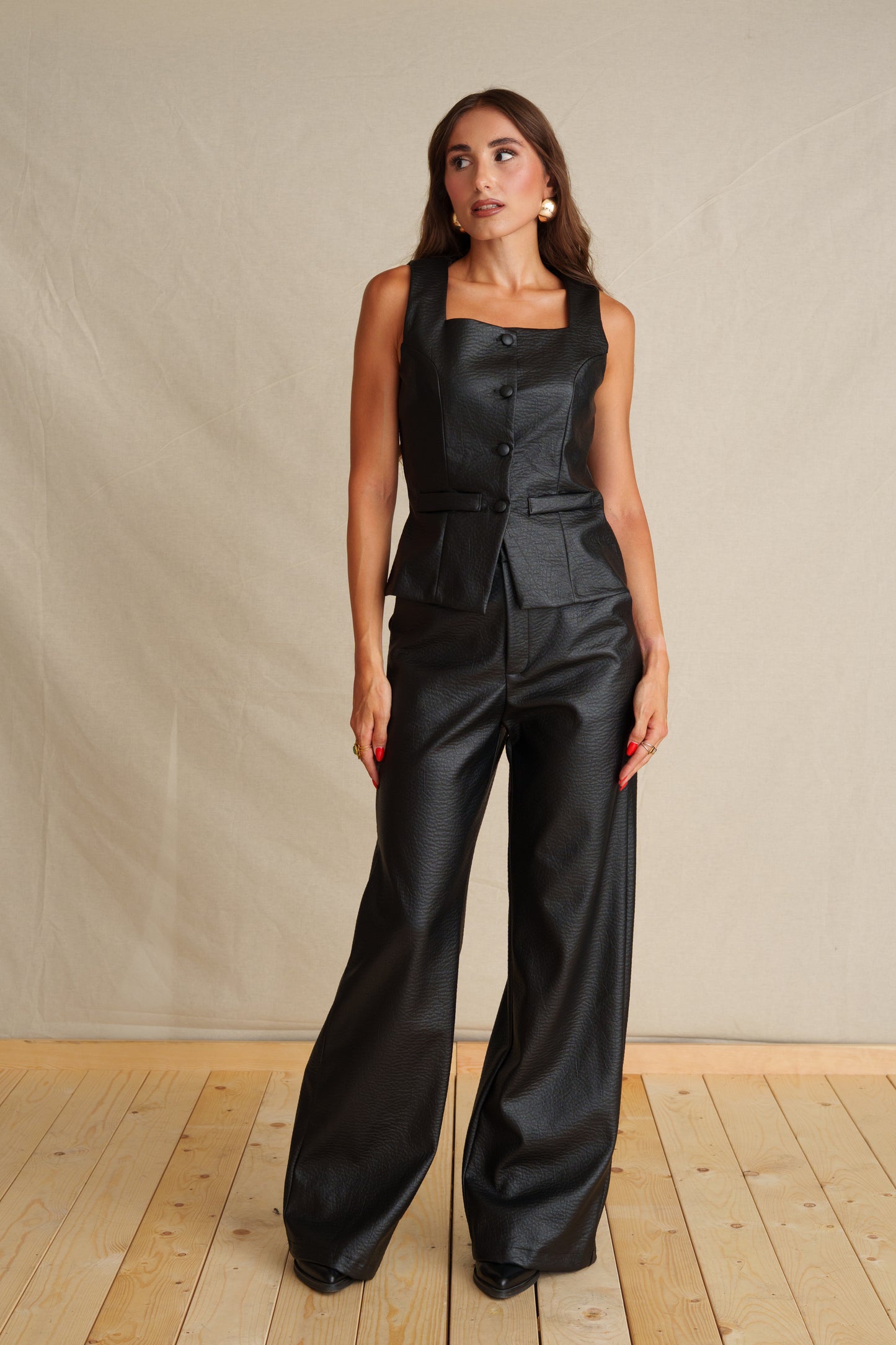 Midnight Leather Top