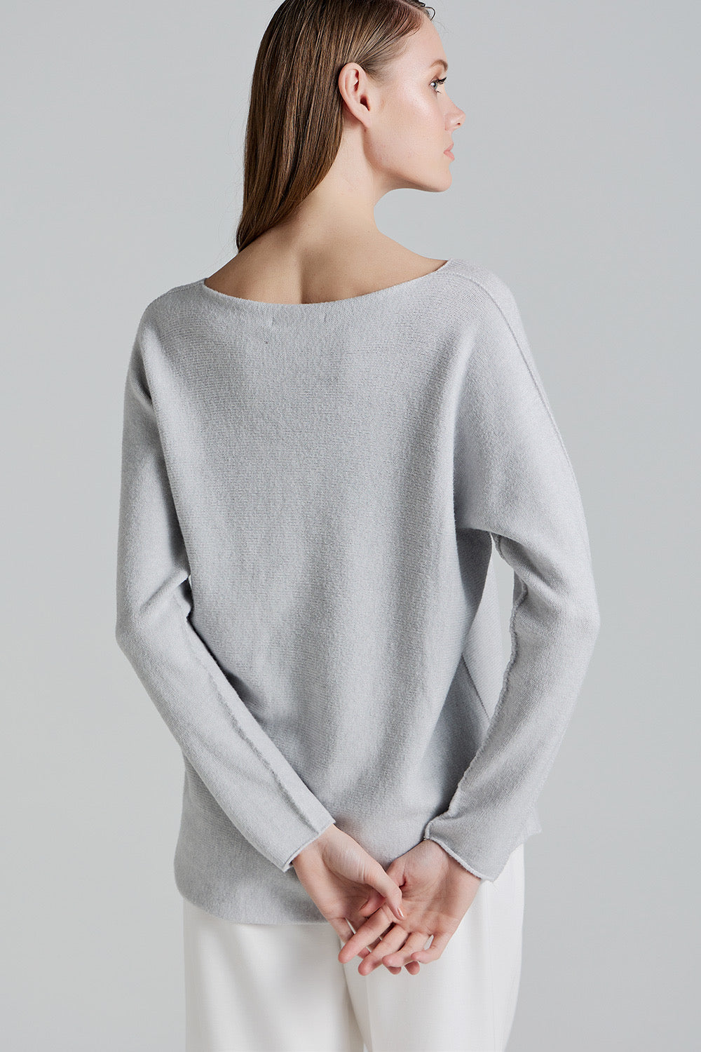 Soft Knitwear V-Neck | Grey