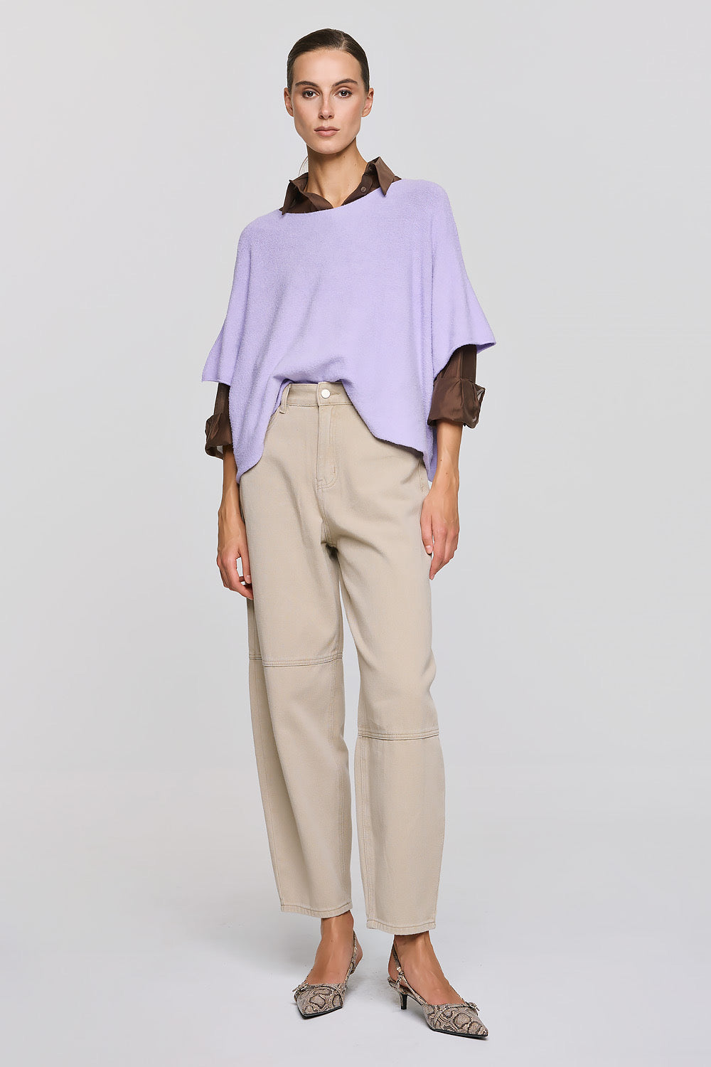 Soft Knitwear 3/4 Sleeve | Lilac