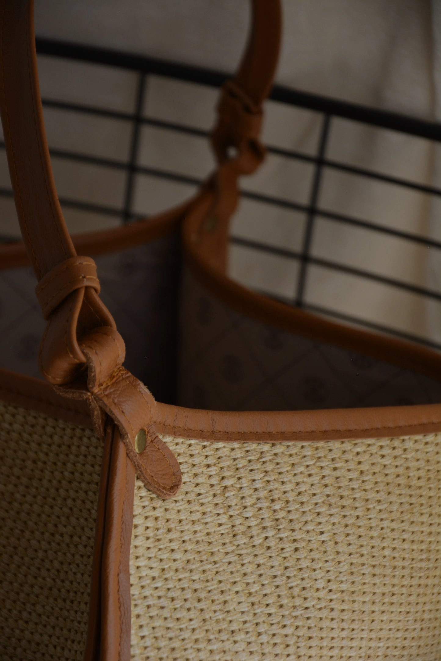 Helena Raffia Shoulder Bag - Tabac