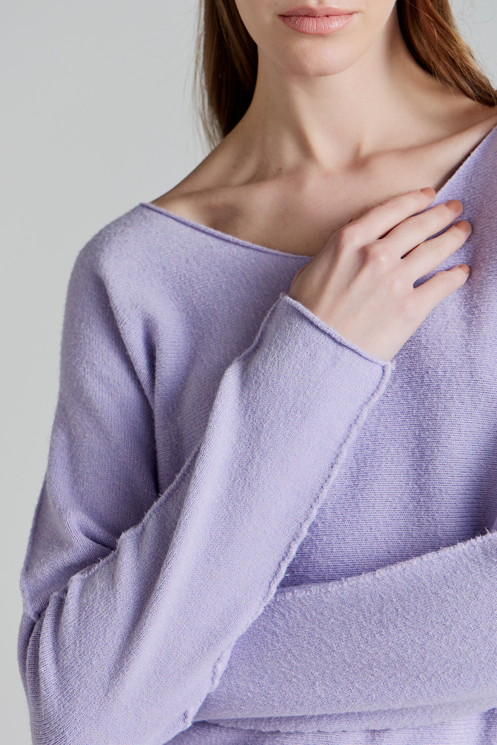 Soft Knitwear V-Neck | Lilac