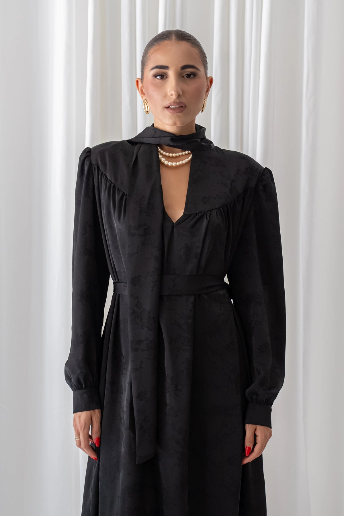 Night Jacquard Polymorphic Maxi Dress