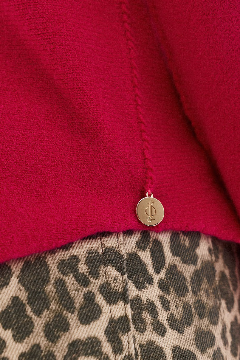 Soft Knitwear O-Neck | Fuchsia