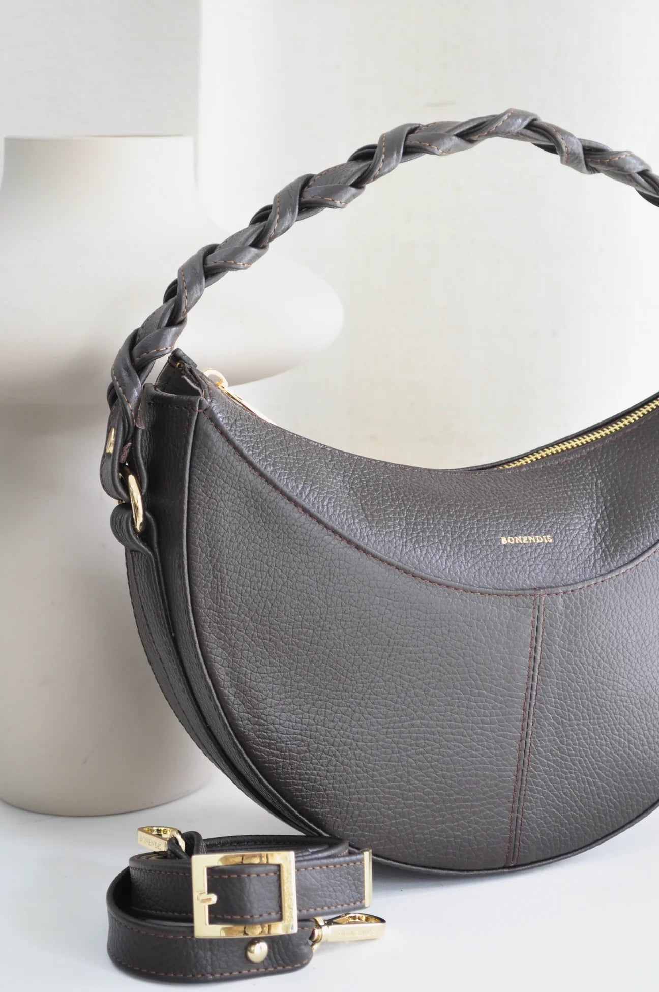 Sophie Leather Bag - Dark Brown