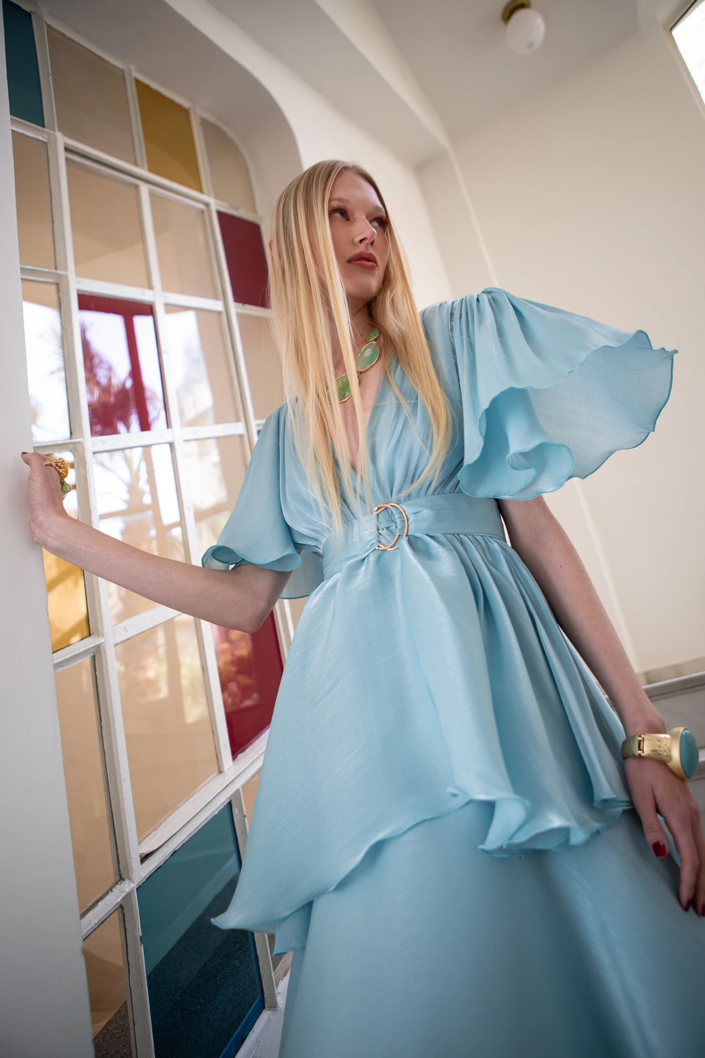 Sarah Dress - Aqua