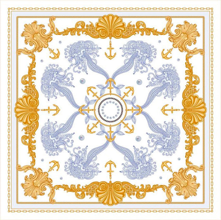 Golden Ochean Satin Scarf