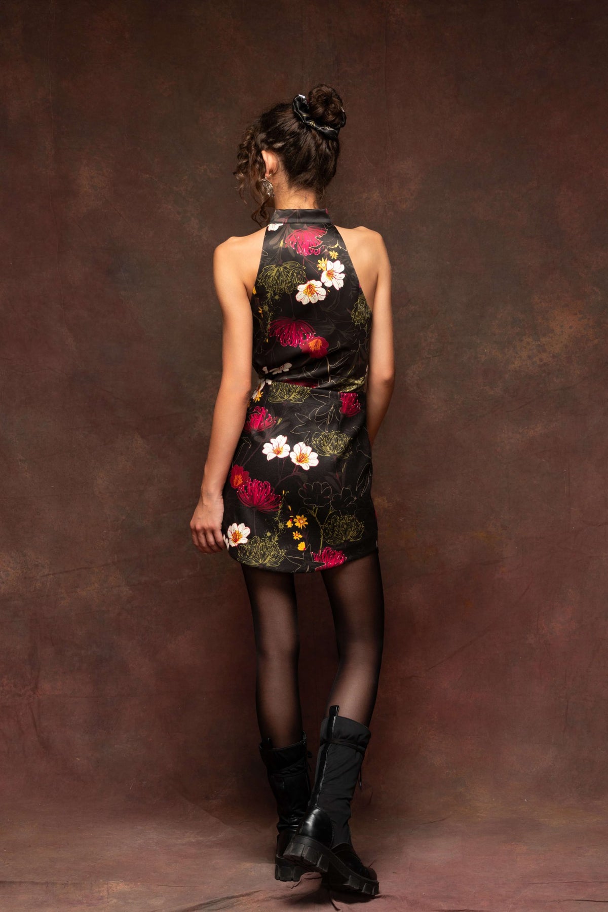 Fuchsia Floral Japanese Top