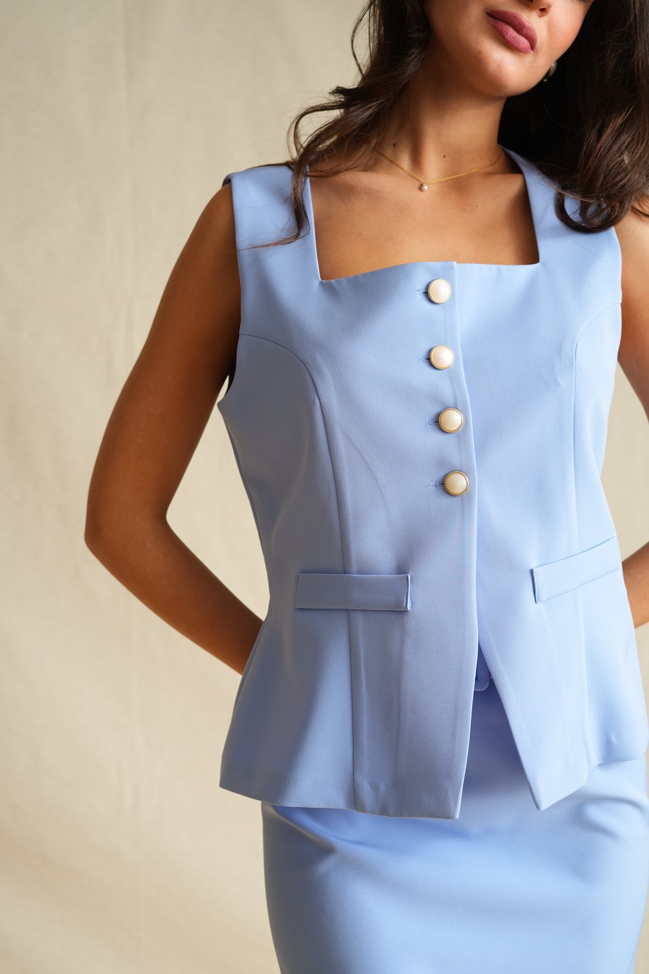 Light Blue Vintage Top
