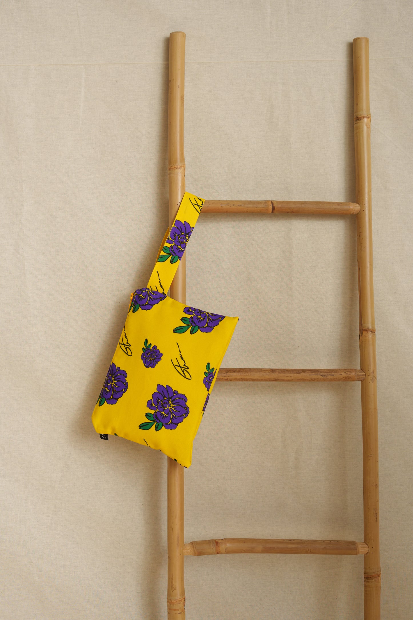 Yellow Dalia Pouch Bag