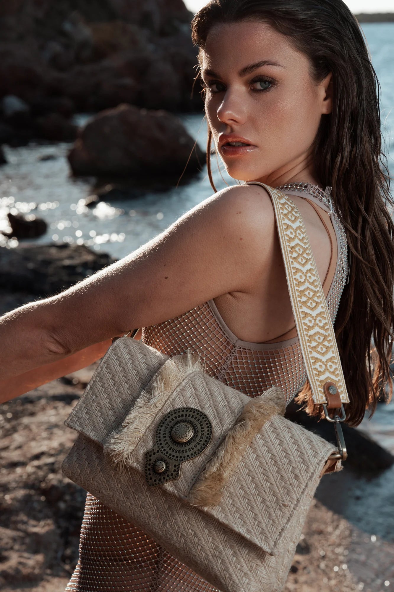 Aurora Raffia Bag - Ecru
