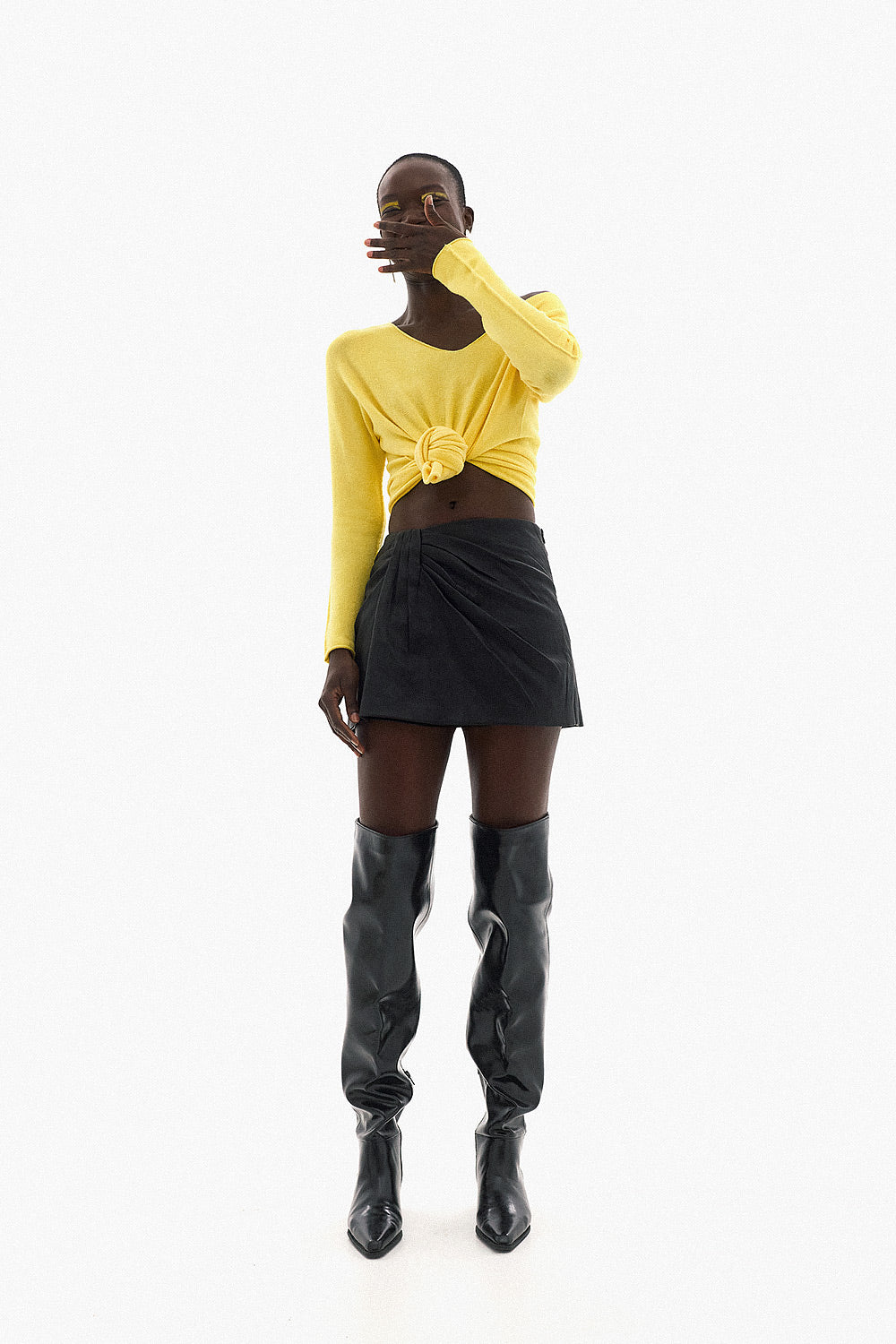 Soft Knitwear V-Neck | Yellow