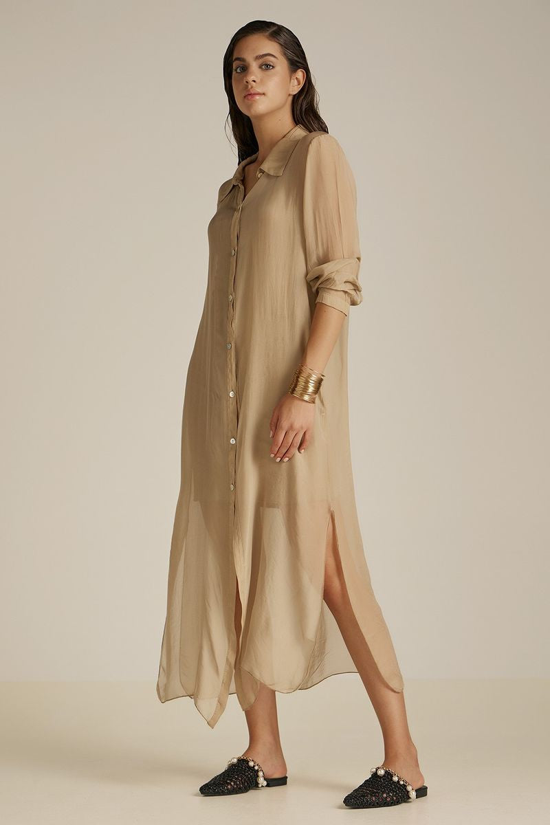 Aphrodite Long Shirt | Sand