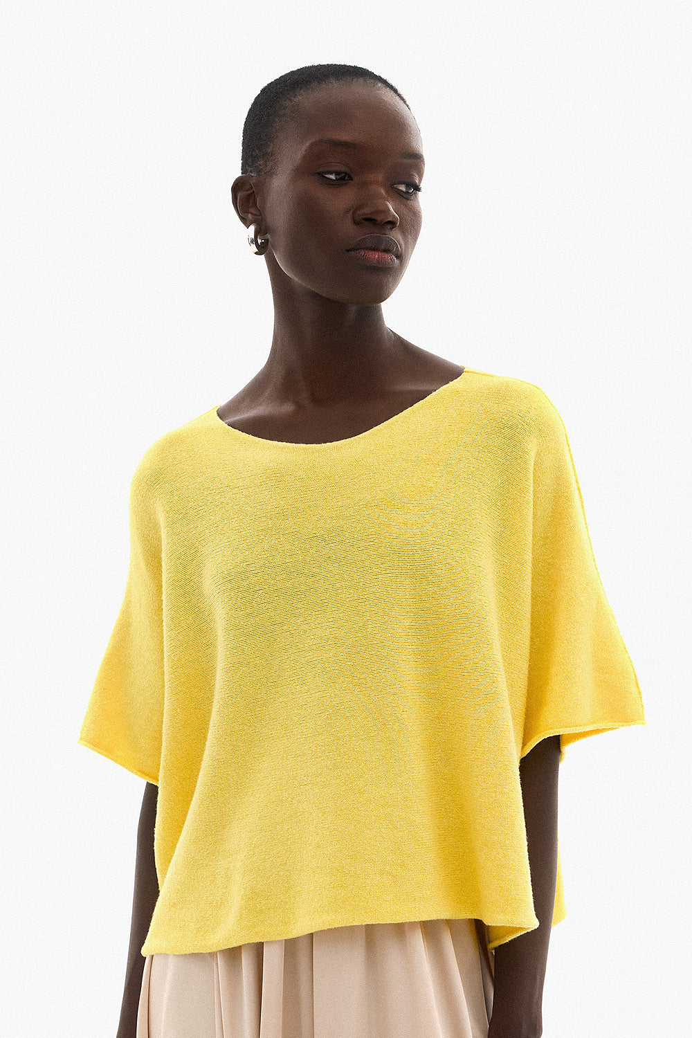 Soft Knitwear 3/4 Sleeve | Yellow