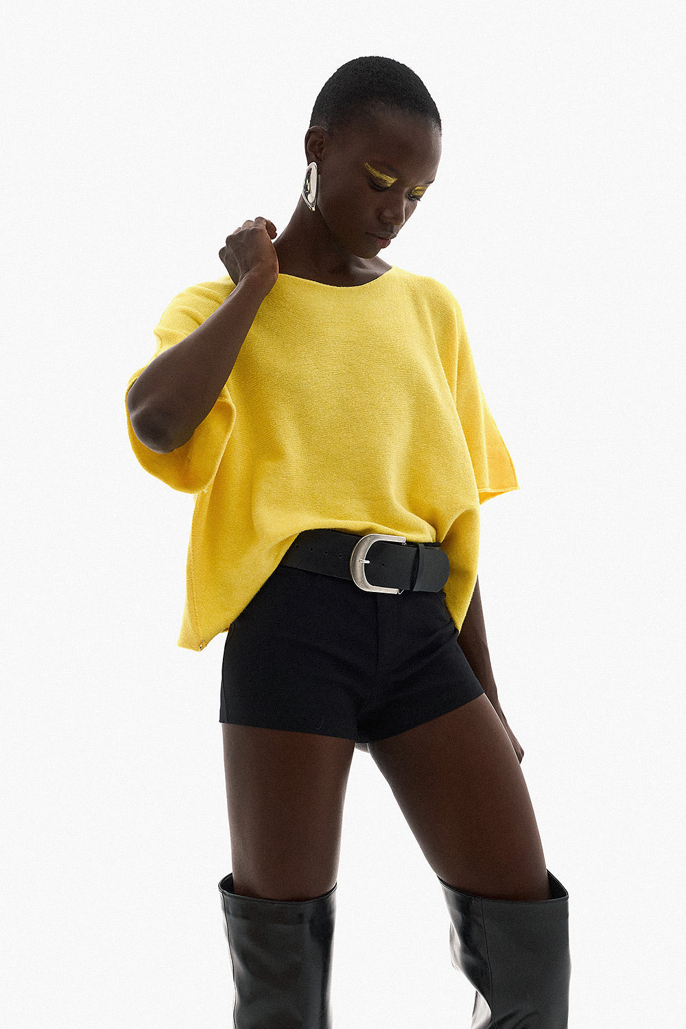 Soft Knitwear 3/4 Sleeve | Yellow