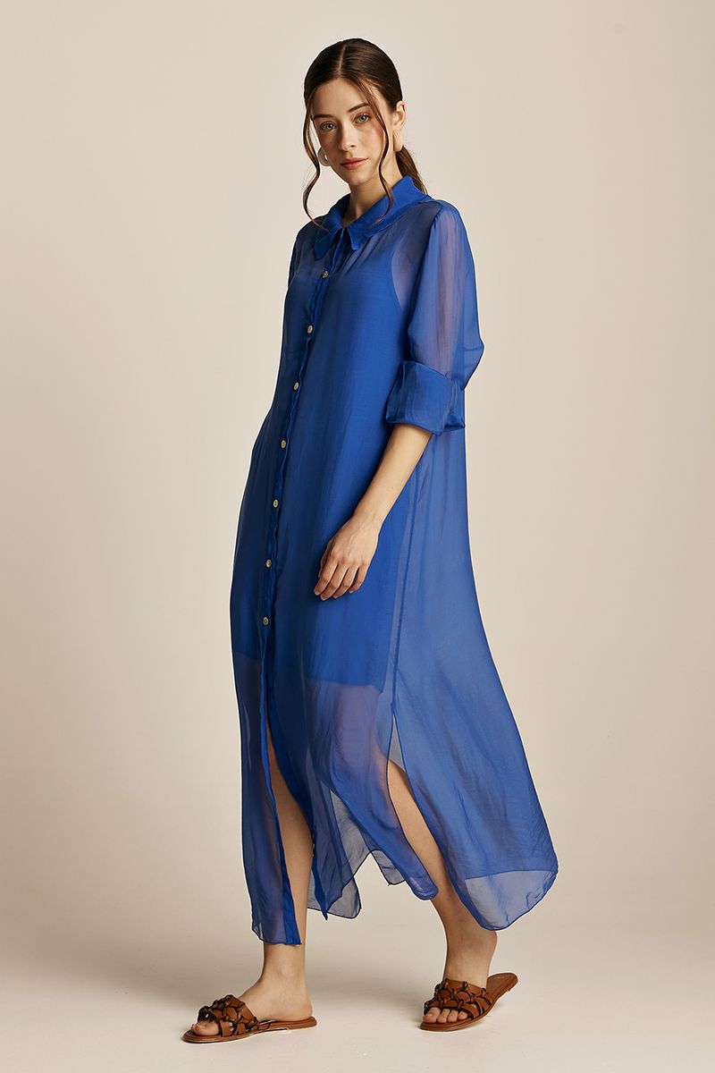 Aphrodite Long Shirt | Blue Royal