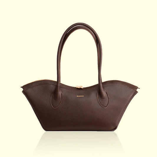 Bisou Small Leather Bag - Dark Brown