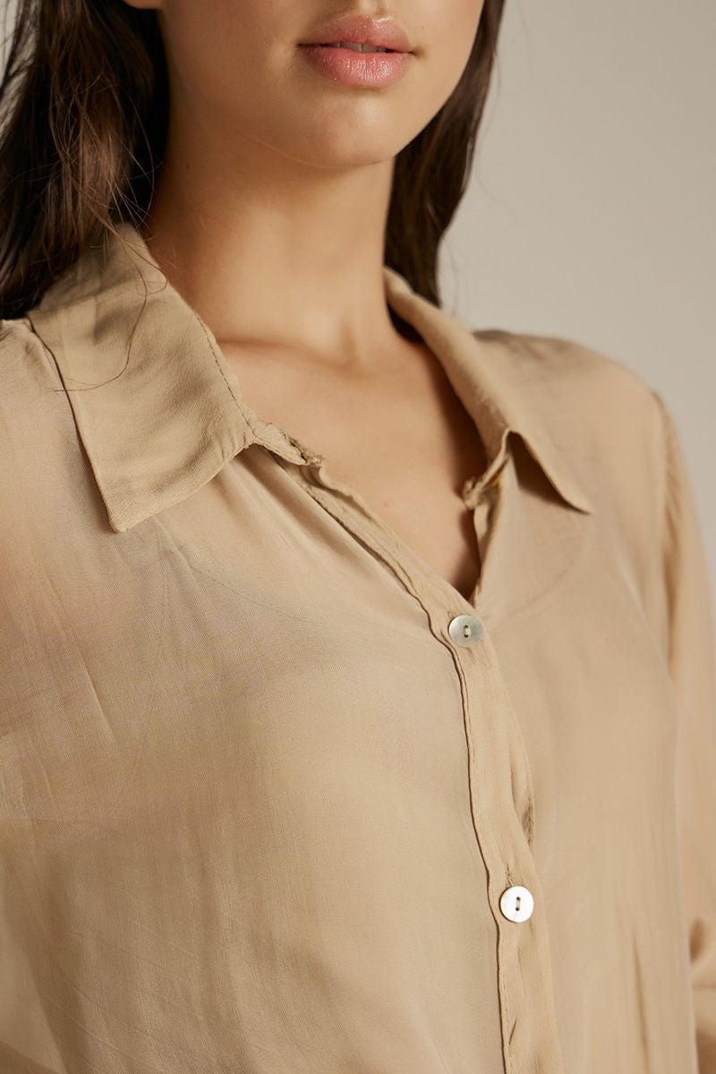 Aphrodite Long Shirt | Sand