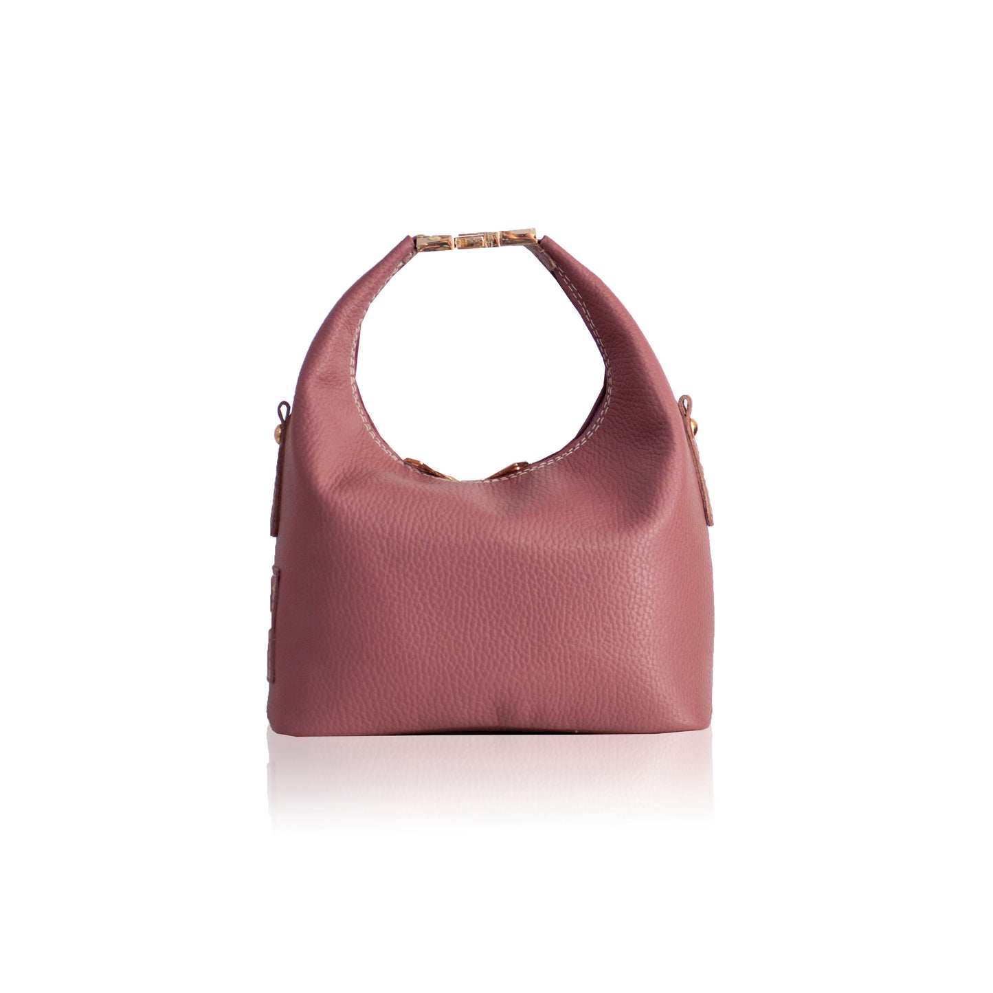 Maggie Leather Handbag - Blush