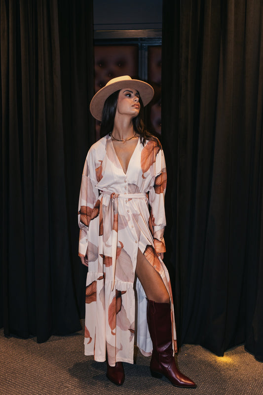 Mystic Silverleaf Soirée Kimono-Dress