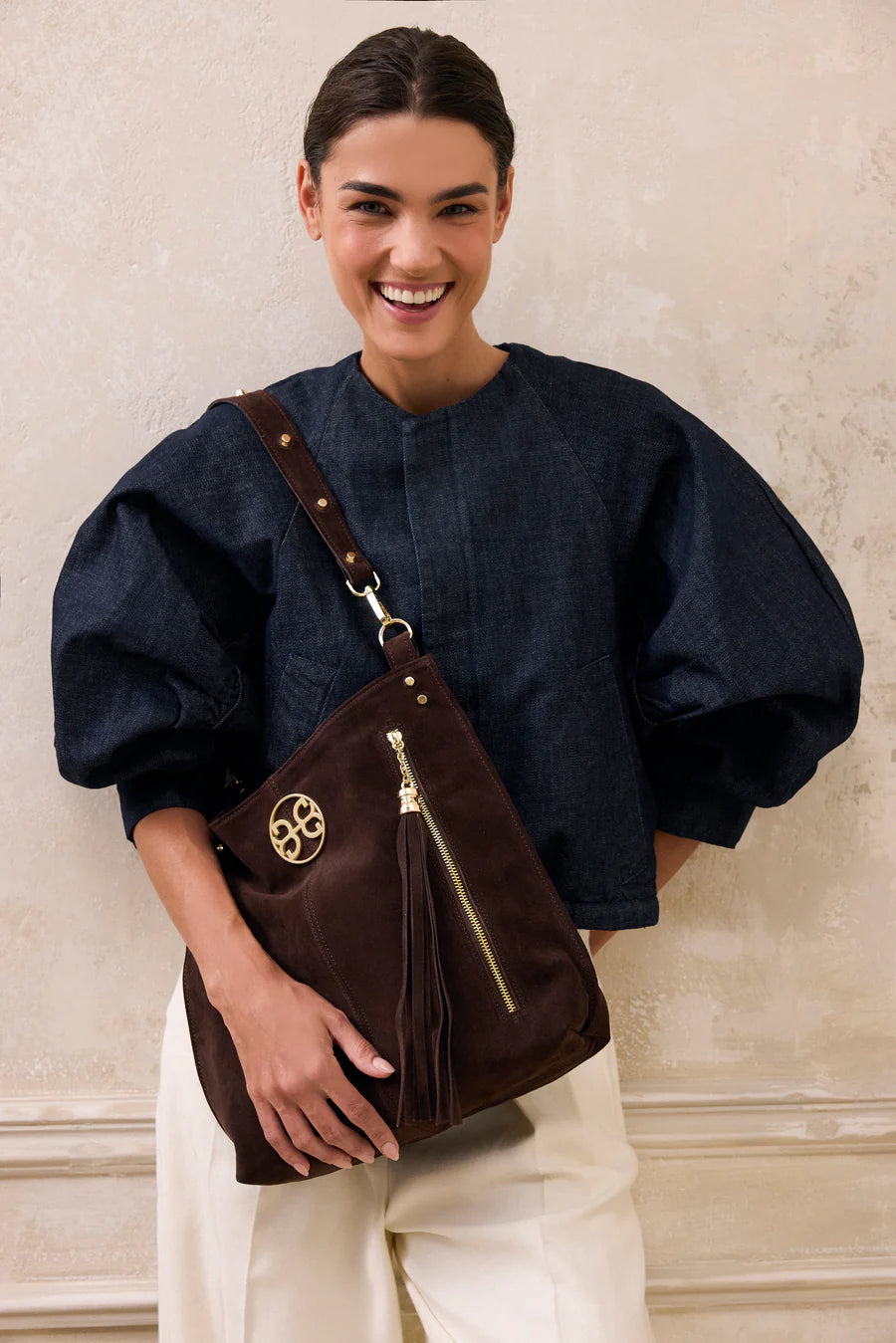 Chevie Bag - Chocolate Suede