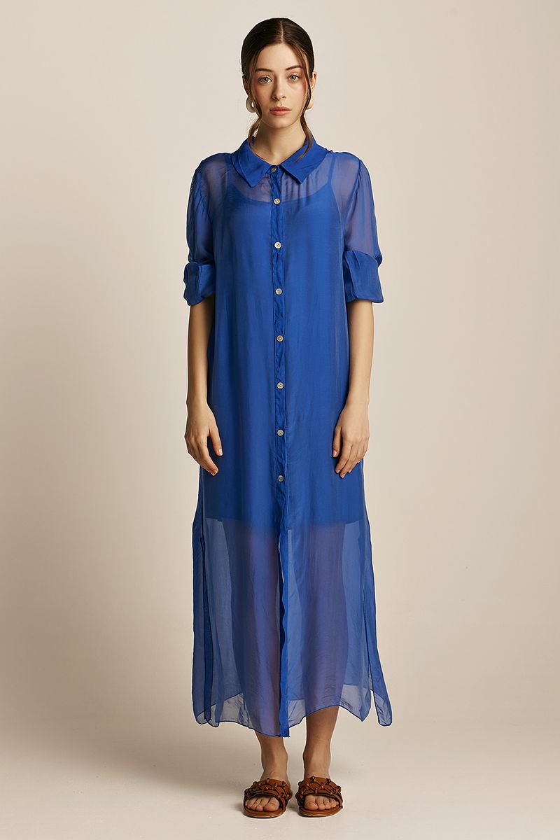 Aphrodite Long Shirt | Blue Royal