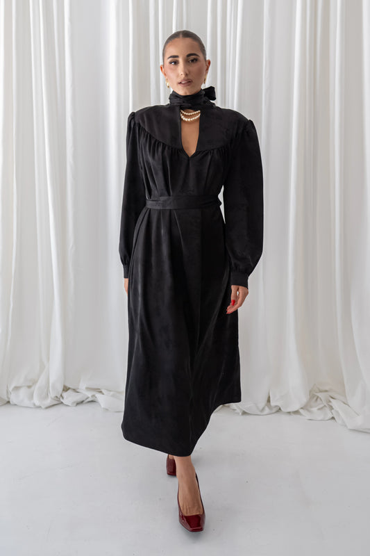 Night Jacquard Polymorphic Maxi Dress