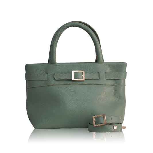 Emily Medium Leather Handbag - Mint